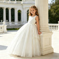 exclusive: girls' white chiffon sleeveless sundress - princess style tutu dress