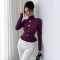 European and american cross-border women's fashion:  new autumn collection - solid color button-down long sleeve top