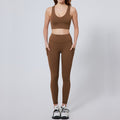 European and american plus size activewear yoga set for women - high waist pocketed compression yoga pants and nude feel workout outfit