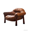 Designer chair retro medieval style italian first layer real cowhide lazy lounge chair living room balcony casual single sofa