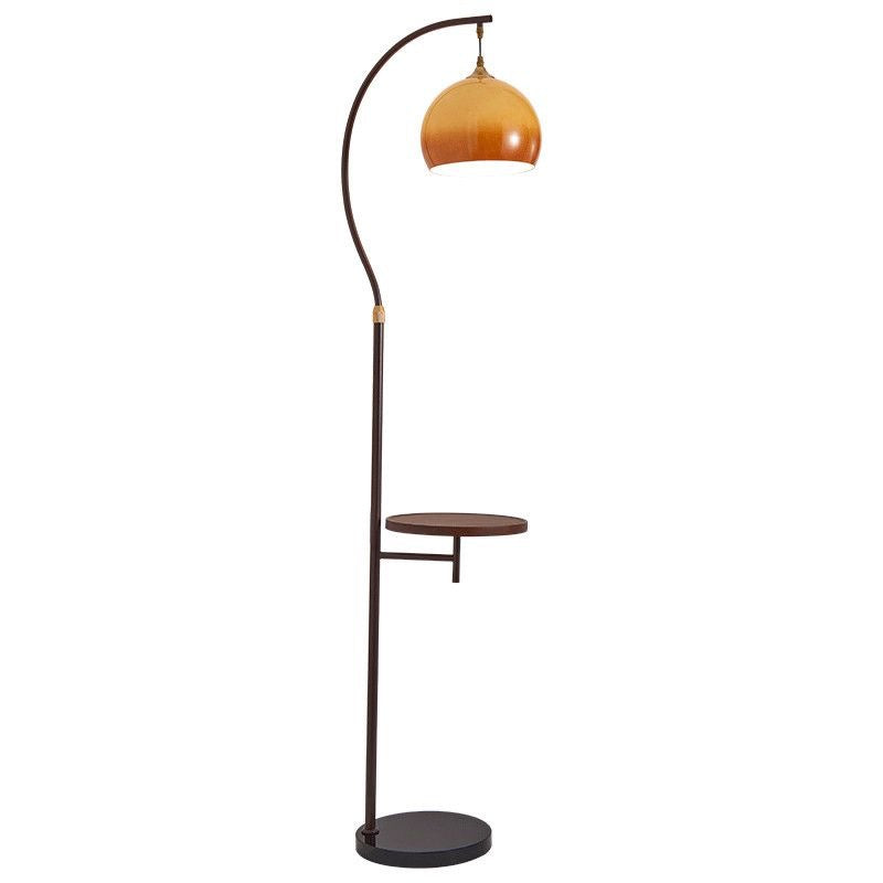 Medieval style floor lamp atmosphere shelf living room sofa decoration bedroom bedside all-in-one table lamp study room new arrival