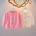 One-and-a-half-year-old baby girl's autumn coat, toddler's autumn baby cardigan, girl's lightweight spring and autumn  new top