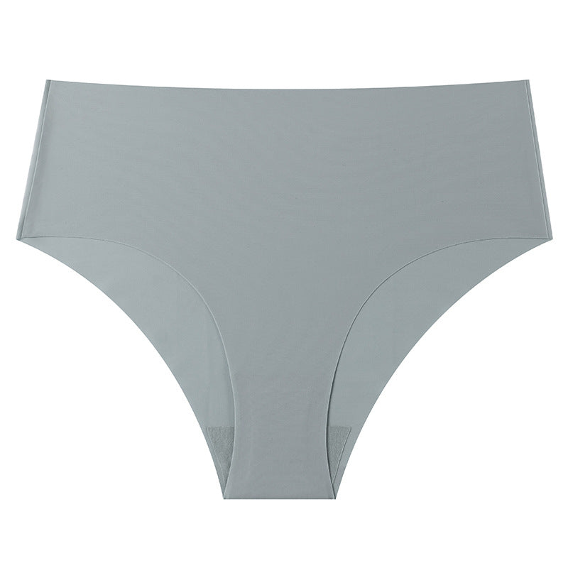mid-waist plus size women's briefs seamless ice silk pants breathable quick-drying nylon underwear for women