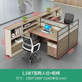 Walnut color 1.5m t-shaped two-seater + cabinet + chair (including delivery)
