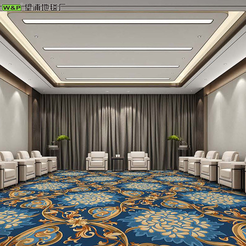 Vip meeting room reception area carpet, thickened nylon fire-retardant large area full coverage hotel stage conference hall carpet