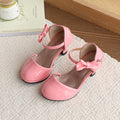 Vancahao girls' leather shoes - new spring/autumn collection - mid-to-large size children's shoes - red princess shoes - student performance/dance shoes