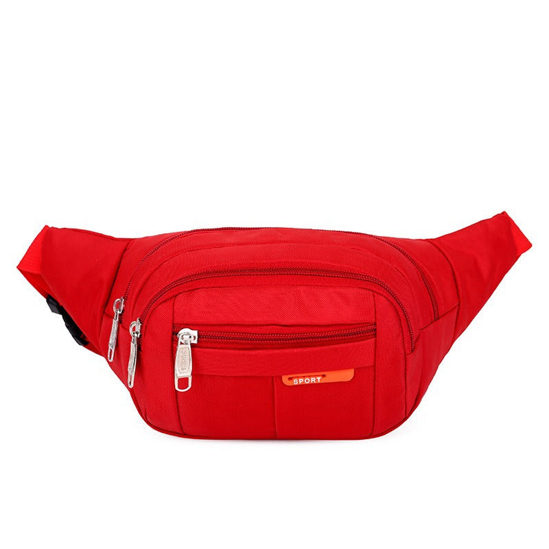 Cross-border fanny pack Men's outdoor sports Mountaineering Men's breast bag Canvas mobile phone bag Construction site work cashier messenger bag