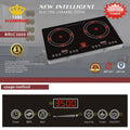 export eu/us/uk plug multifunctional double burner ceramic cooktop high power 3500w light wave oven electric hot plate