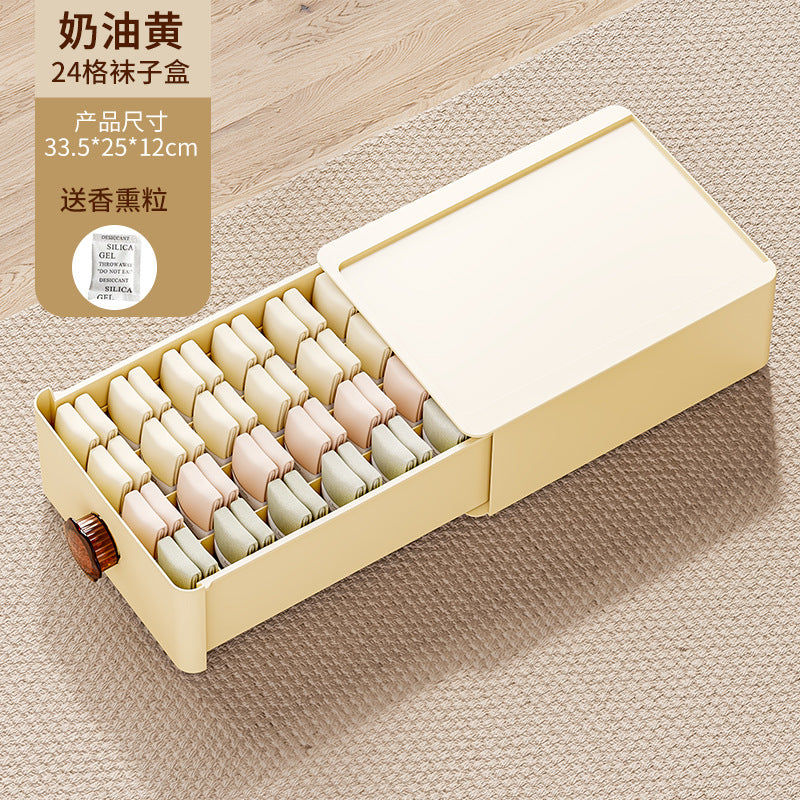 Order aromatherapy underwear storage box, underwear, underwear, socks finishing box, close-fitting clothing grid three-in-one storage artifact