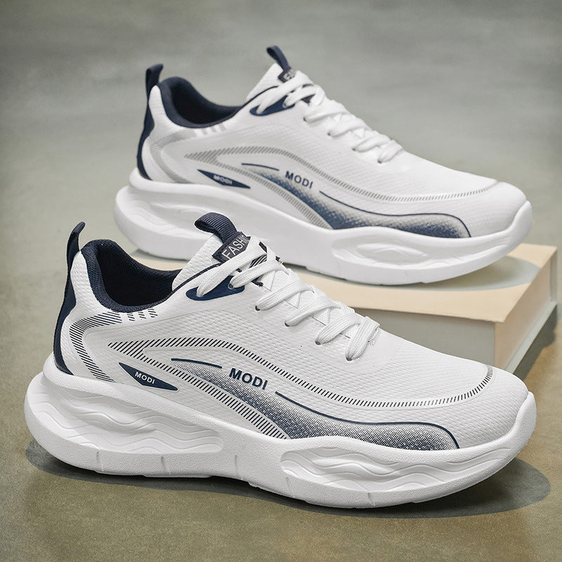 Men's sneakers: 2026 spring collection - leather, waterproof, ultra-lightweight, shock-absorbing, soft sole, casual running shoes, trendy footwear