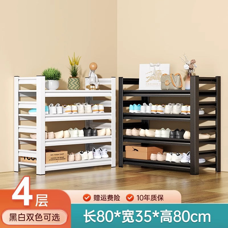 Steel shoe rack for home door floor-standing multi-layer storage rack iron art simple storage rack entrance door shoe cabinet