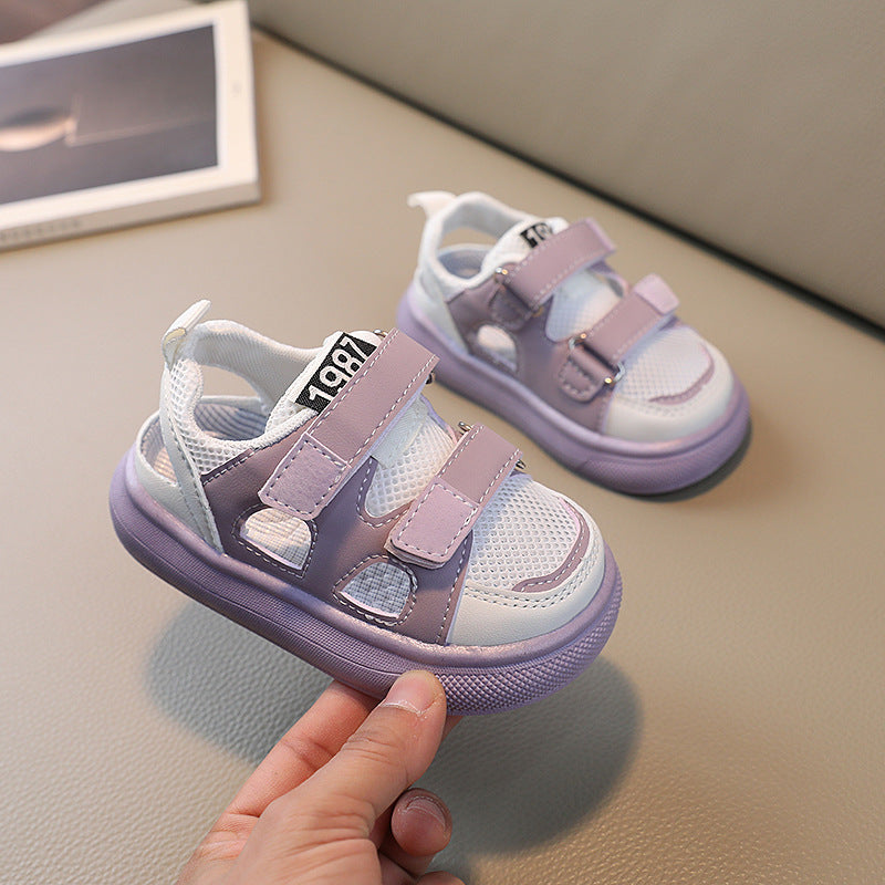 Summernew arrivalkids sports sandals boys breathable mesh shoes k-stylegirlcut out sneakers baby shoes kids shoes