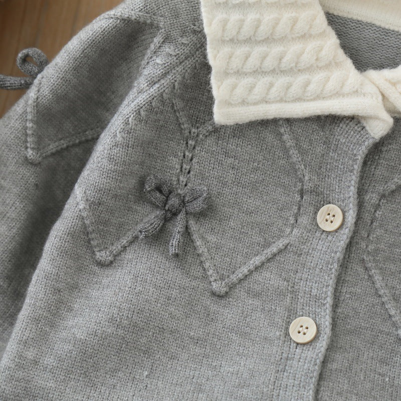 Girls' knit cardigan & skirt set - new  collection, chanel-inspired style