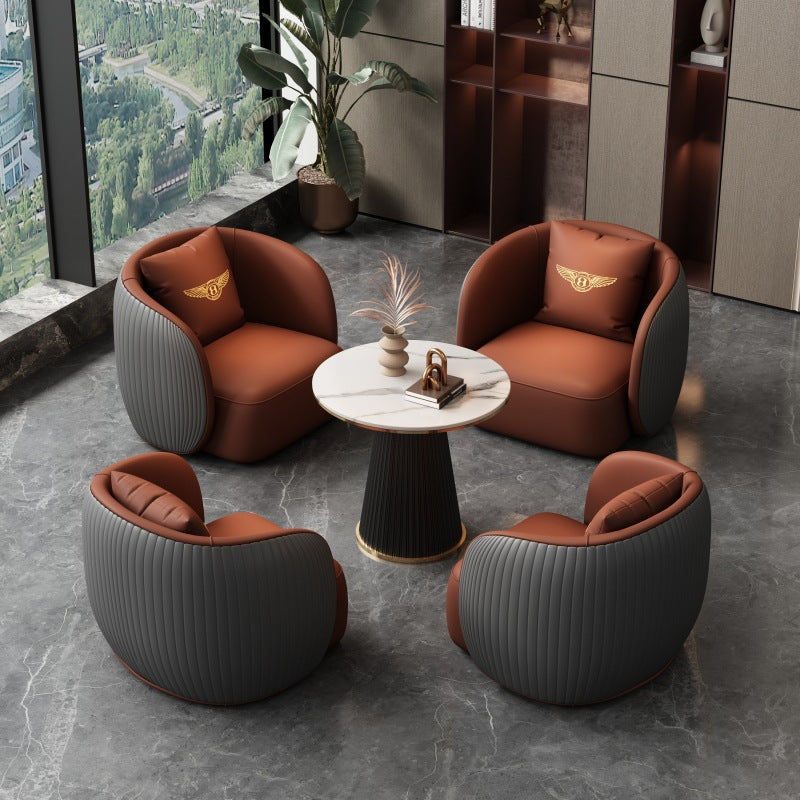 Sales office negotiation sofa accessible luxury modern high-end beauty salon rest area casual reception table and chair combination