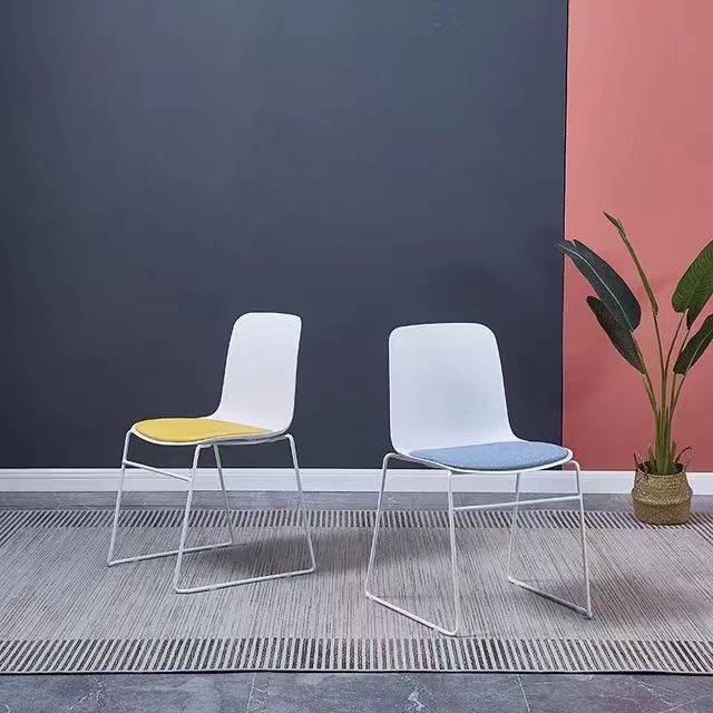 Conference training chair - nordic style, armless, modern minimalist design for office, reception, negotiation, and training
