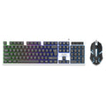 Aoc km100 wired usb illuminated keyboard and mouse combo - mechanical feel gaming keyboard and mouse set
