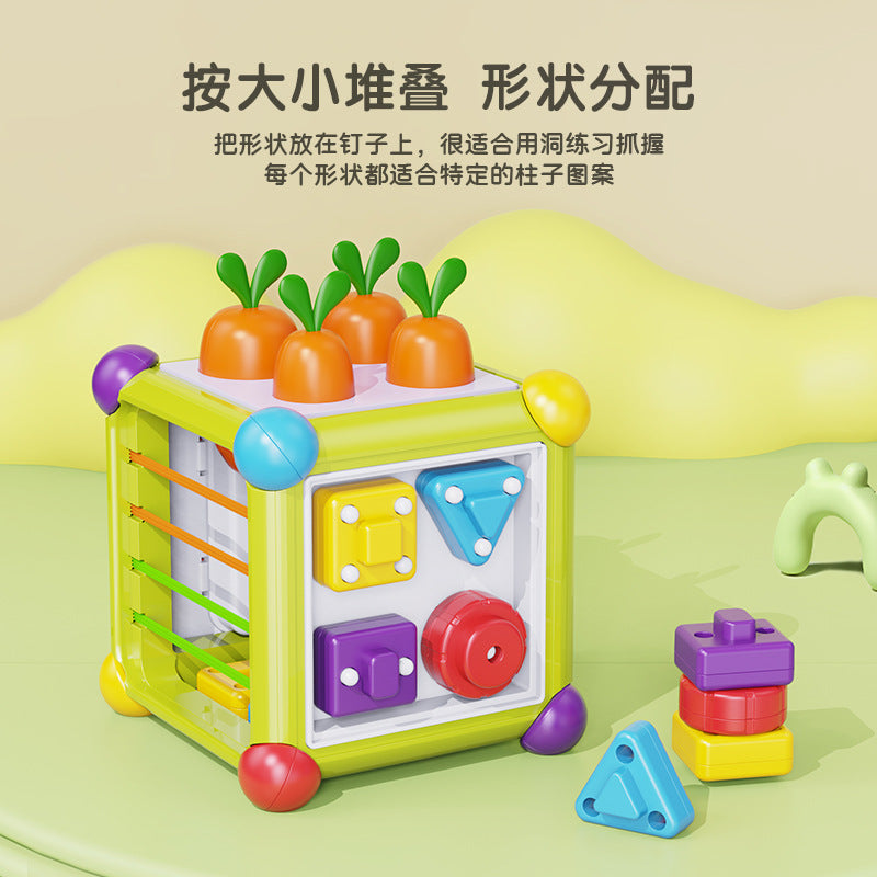 Cross-border Sessele Children's Early Education Polyhedron Hexahedron Toys Baby Puzzle Multi-play Radish Sessele