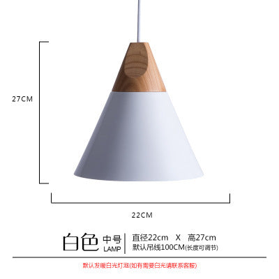 2021 new Nordic Macaron wrought iron small chandelier wood art restaurant lighting home improvement mini lampshade white lighting