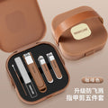 Portable [anti-splash-suitcase 5-piece set] brown