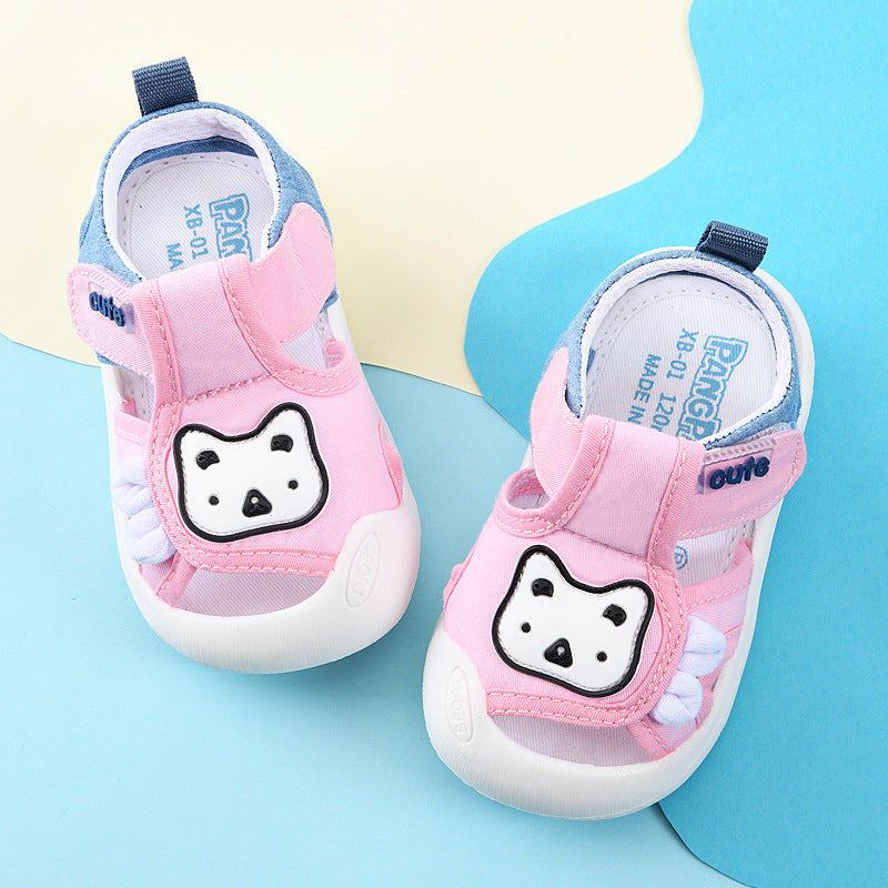 Yidian baby cloth sandals women's summer infant shoes new arrival toddler shoes one year old men's soft bottom