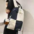 Summer backpack with integrated organizer pouch - perfect for middle school, high school, and college students - everyday carry, breathable air cushion straps