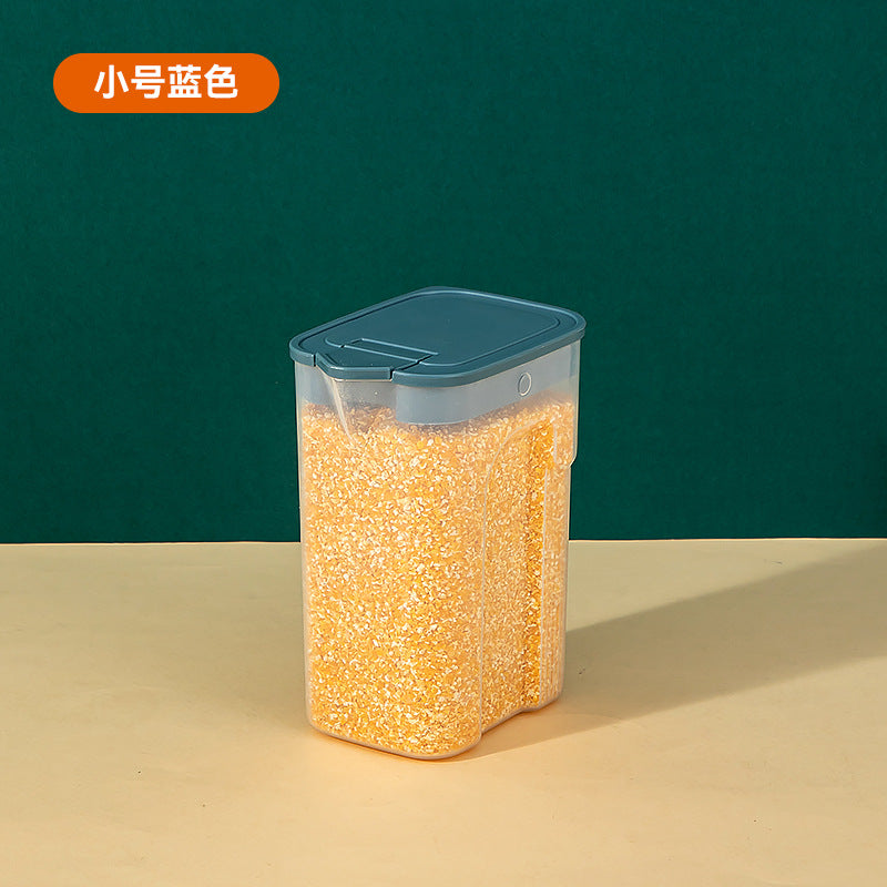 Kitchen food grade sealed tank plastic with lid grain storage tank household dry goods snack storage box