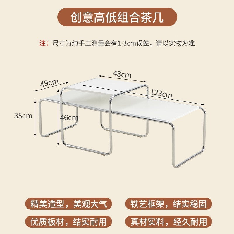 Langyujia for homewrought iron coffee table side table living room sofa creative coffee table bracket combination paint combination cream style