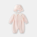 Baby romper autumn outfit chic style for newborn and young female babies, newborn clothes, full month celebration, 100-day celebration, long-sleeved crawling suit