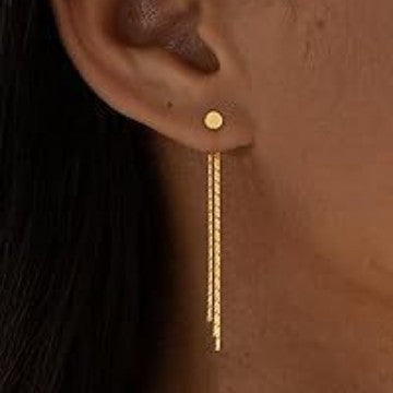Niche stylesense of design pearl tassel earrings for women, two-wear stylish unique casual earrings, silver needle earrings