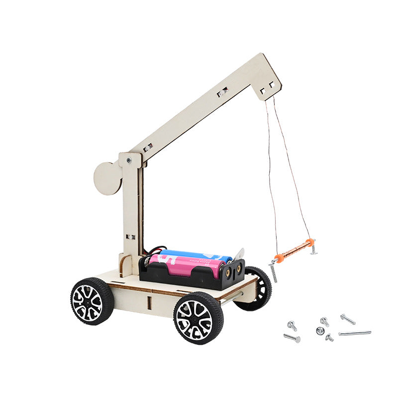 Magnetic crane, electromagnetic principles, understanding magnetic fields, primary school students' science and technology small physical science small experiments