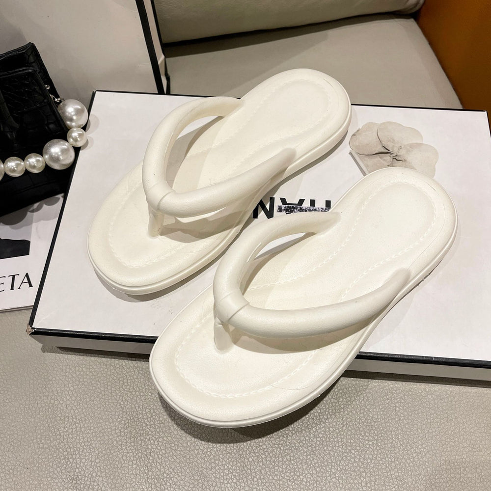 Women's summer flip-flops: durable, non-slip, thick-soled, washable eva korean style casual beach flat sandals