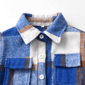 Fall and winternew arrivalcross-border children's clothing boys and girls loose shirt outwear cotton lapel kidslong sleevesplaidshirt