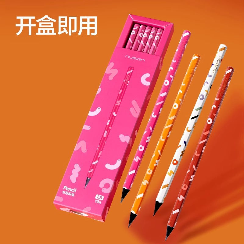 Deli Newsay NS745 Year of the Snake Black Wood HB/2B Hexagonal Pole Newsay Pencil 10pcs/box Stationery Pencil