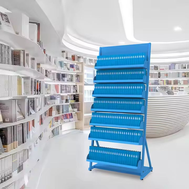 Source Factory Bookstore Bookshelf Magazine Display Shelf Retail Store Bookshelf Display Shelf Commercial Imported Creative Storage