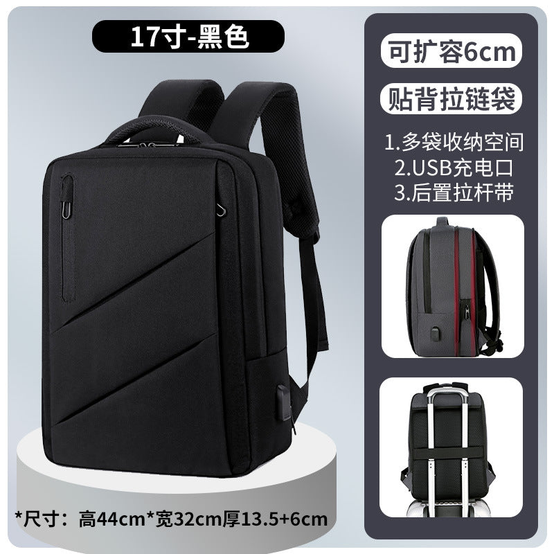 Renzhixing Multifunctional Computer Backpack USB Charging Can Increase Capacity Backpack Gift Luggage Printed Logo