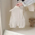 Summernew arrival sleeveless khaki cartoon summer baby clothes baby jumpsuit summer thin front cardigan rompers
