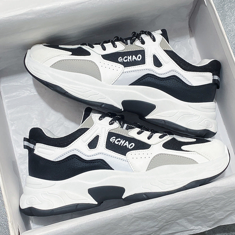 Men's spring breathable 2025 new trendy versatile anti-odor lightweight mesh athletic casual white sneakers fashion shoes