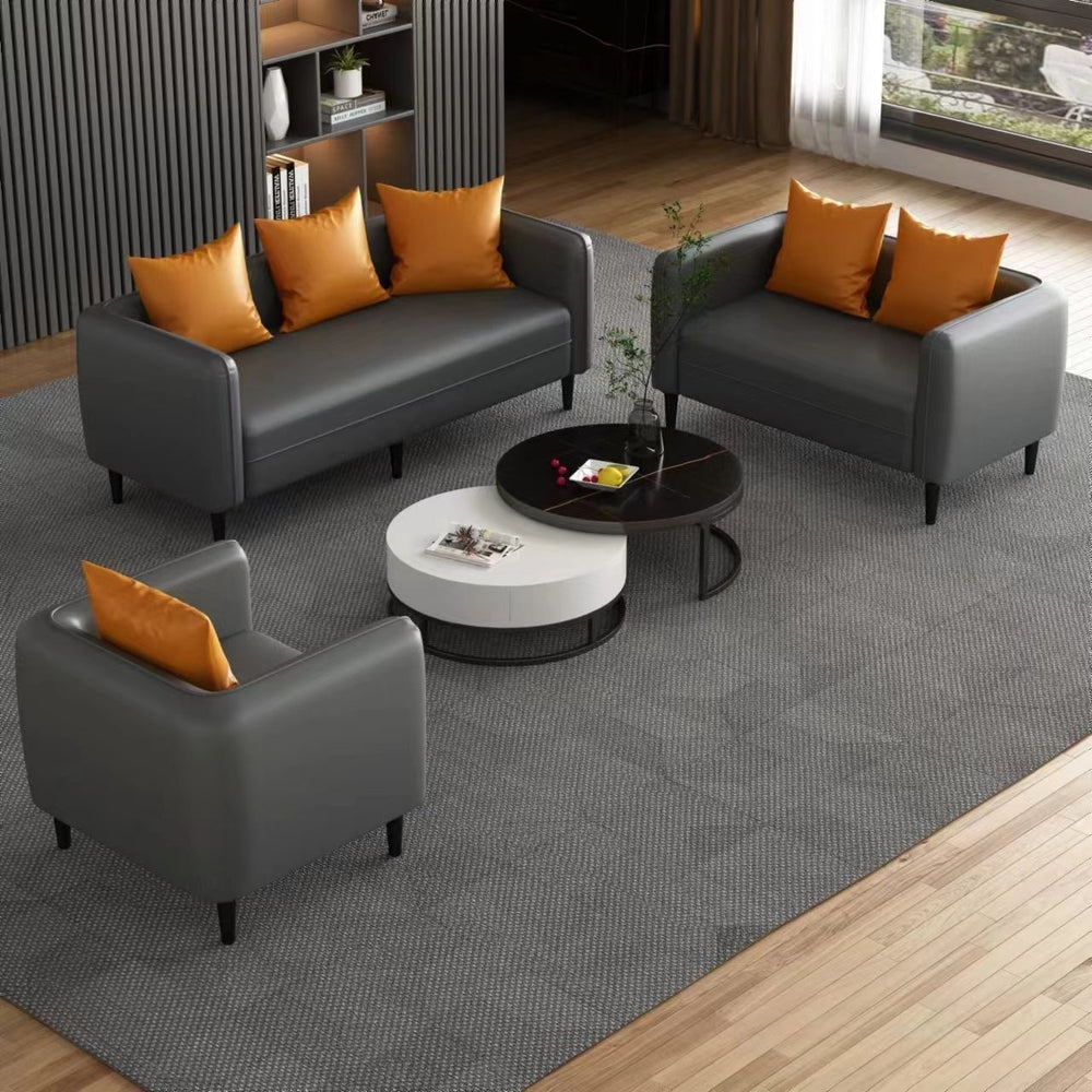 Office sofa leather sofa casual modern office reception guest sofa free combination reception sofa