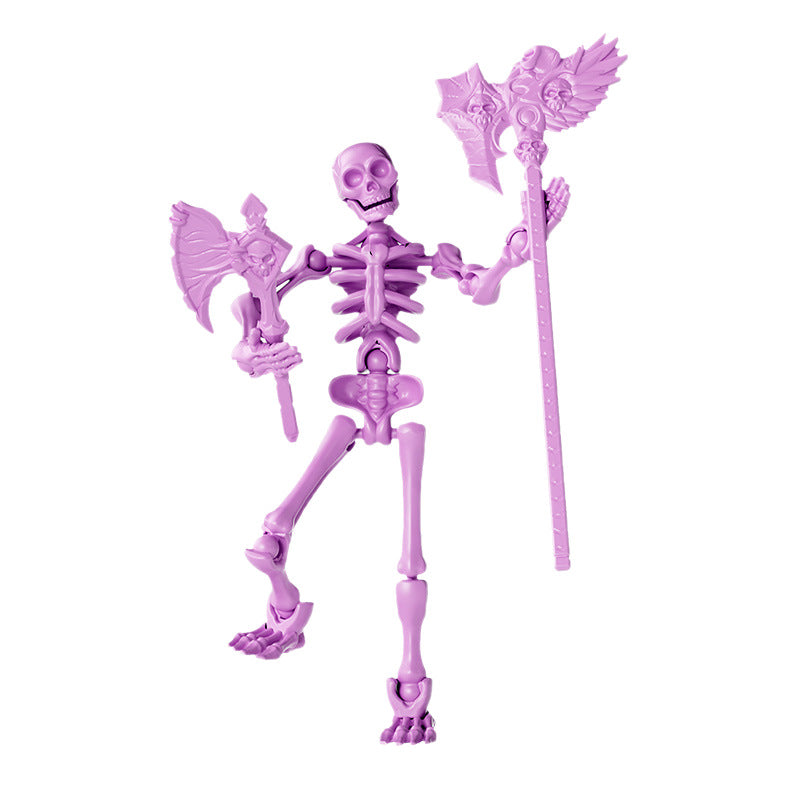 Multi-joint movable joint doll humanoid skeleton skeleton model diyassemble building block man toy small pendant