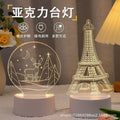 3d night light acrylic children's cartoon logo birthday gift table lamp led ambient light touch control eye protection