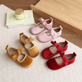 Vancahao girls' korean style princess shoes,  spring new collection, children's bowknot leather shoes, stylish baby flats
