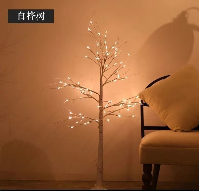LED tree lights flashing stars birch tree luminous decorative lights Internet celebrity room decoration New Year's Day lighting