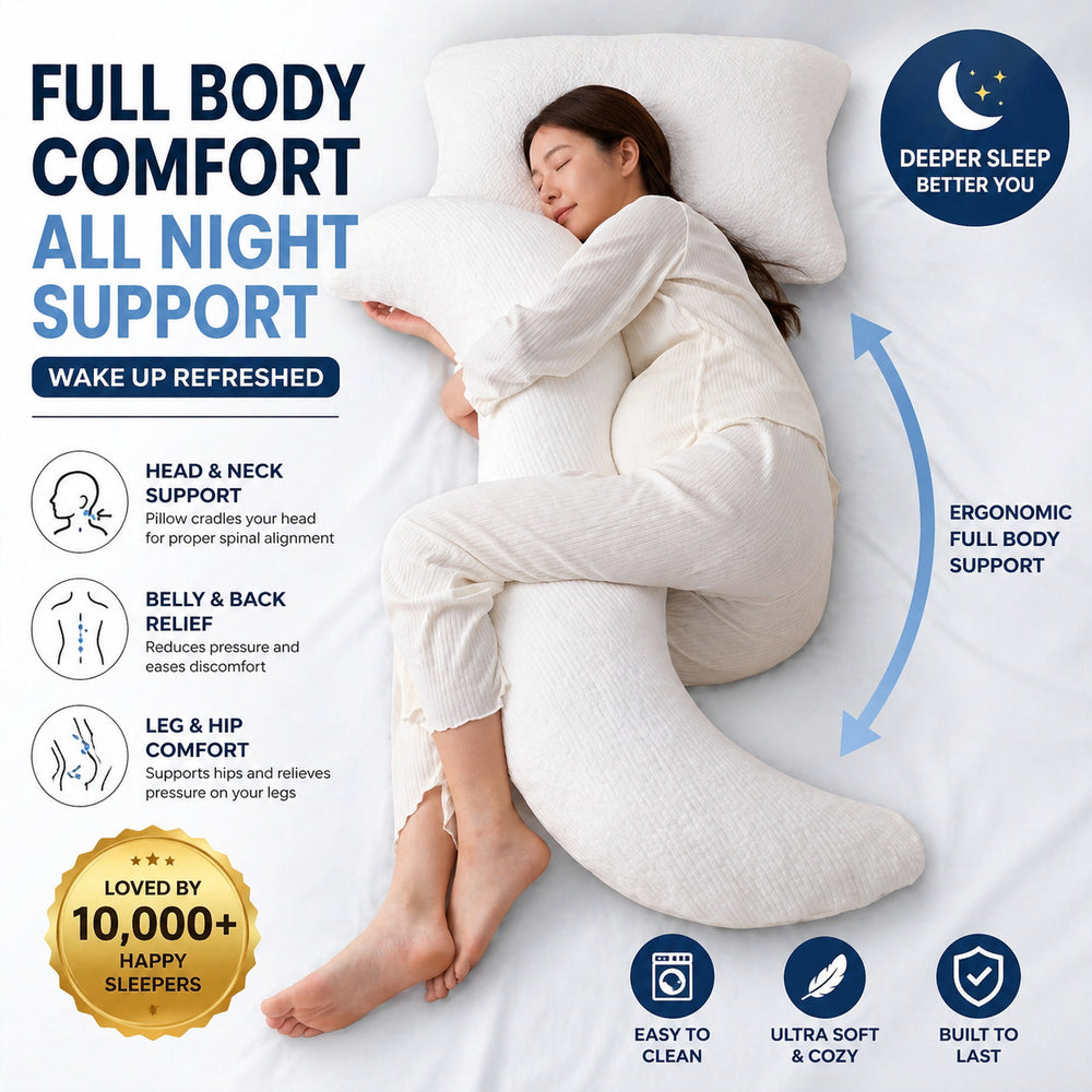 maternity pillow, waist support, side sleeping support, abdominal pillow, cervical spine protection, sleep aid, special bed long leg pillow