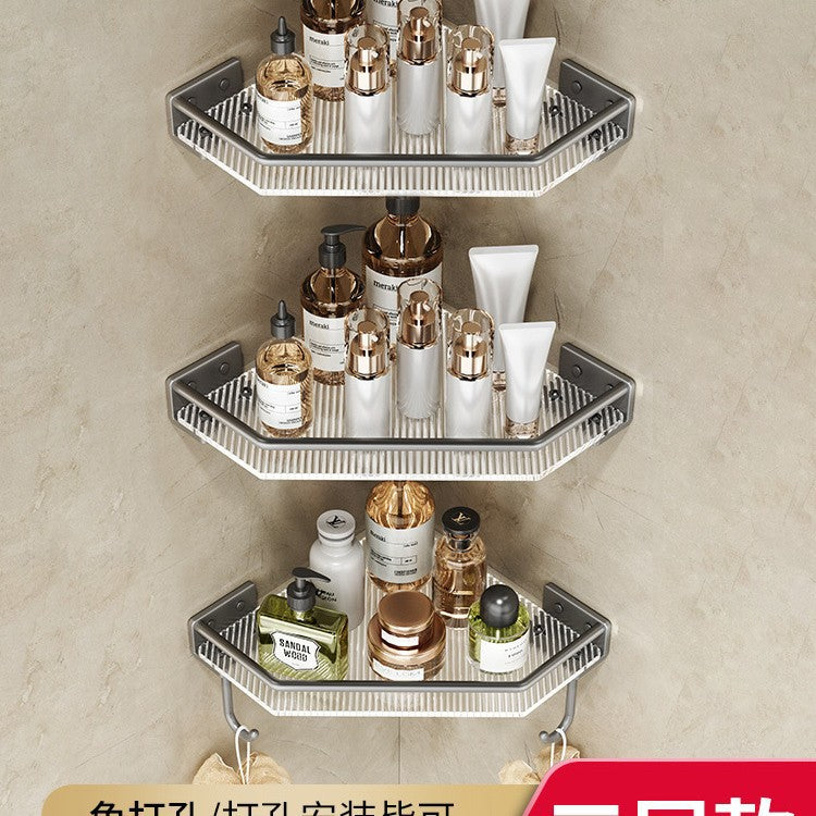 Acrylic toilet toilet rack non-punching bathroom gun gray tripod shower room toilet tripod