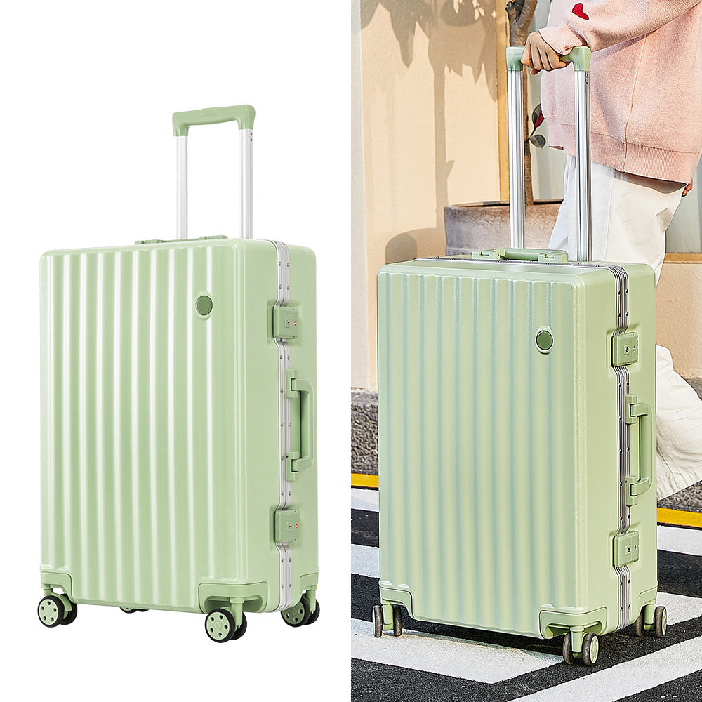 Customized aluminum frame trolley case 20 inch universal wheel suitcase Internet celebrity ins suitcase Female student password box