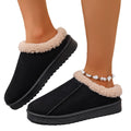 thick sole stomping on shit feeling fleece-linedthickened furry half slippers women's outwear fall and winternew arrivaleasiest for match furry shoes
