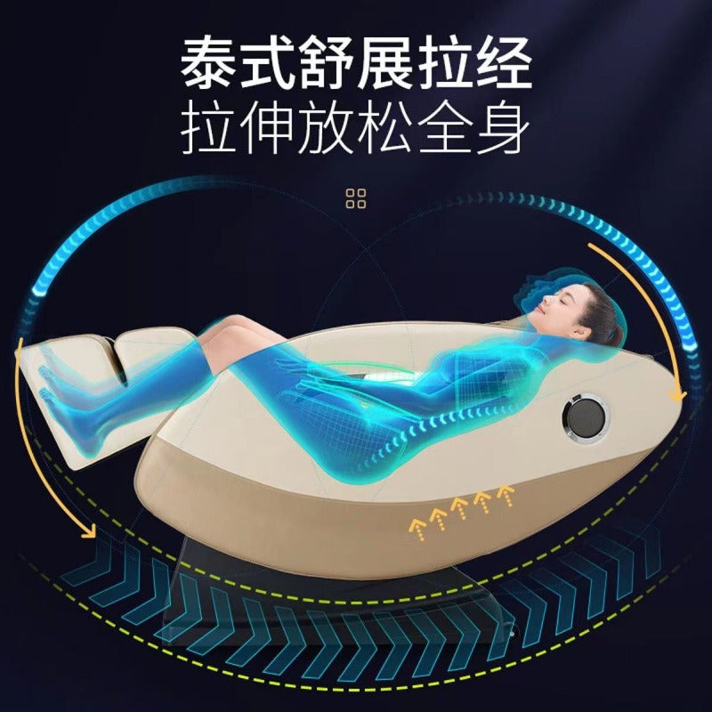 Luxury home massage chair - fully automatic electric full body zero gravity space capsule design