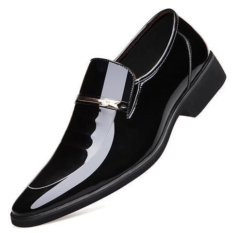 Men's casual business leather shoes - korean style slip-ons, formal leather shoes for men, british style youth casual dad shoes