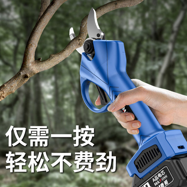 Electric scissors rechargeable garden fruit tree pruning shears lithium electric shearing tree branches shearing tree electric shears pruning  wholesale