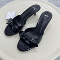 Mng sandals 2026 summer fashion open-toe women's shoes red bow round toe elegant high heel sandals & slides for outdoor wear